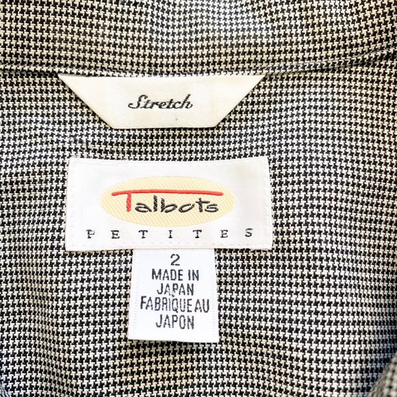 TALBOTS Wool Houndstooth Jacket 2 - Picture 7 of 8